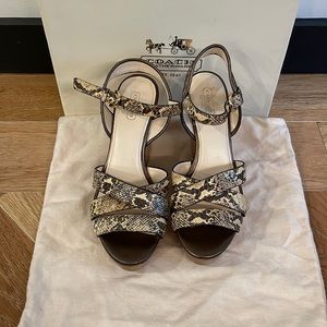 Coach Nikkie Snake Wedges Style Number A3491